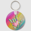 Search for asl key rings I love you