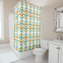 Search for orange and teal shower curtains Mid century modern