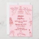 Search for doodle invitations Red and pink