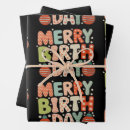 Search for merry birthday wrapping paper Xmas