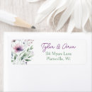 Search for purple floral return address labels Sage green