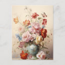 Search for vintage floral still life postcards Pink roses