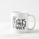 Search for 15th birthday mugs Quinceañera