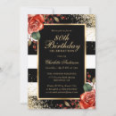 Search for black gold red birthday invitations Floral