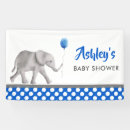 Search for elephant baby shower decoration banners Blue
