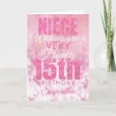 Search for 15 year old birthday cards Pink