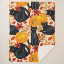 Search for halloween black cat blankets Pumpkin