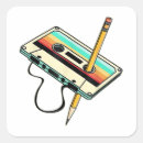 Search for 80s retro cassette tape stickers 1980s