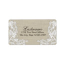 Search for burlap and lace return address labels Elegant