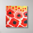 Search for orange poppy canvas prints Red