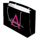 Search for hot pink and black gift bags For her