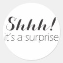 Search for surprise party seals stickers Shh