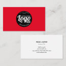 Search for black red business cards Beautician