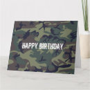 Search for camouflage birthday cards Hunting