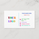 Search for multicolored business cards colourful