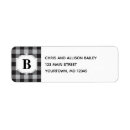 Search for black gingham return address labels Lumberjack