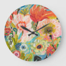Search for botanical flower art clocks Wildflower