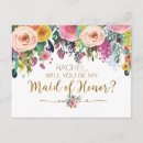 Search for country wedding bridesmaid cards Watercolor floral