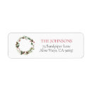 Search for holly and pine return address labels Merry christmas