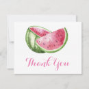 Search for watermelon thank you cards Pink and green