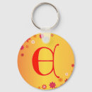 Search for alphabet e key rings Floral