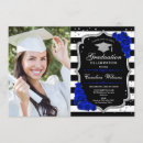 Search for blue and silver graduation invitations Picture