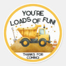 Search for construction invitation stickers Loads of fun