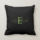 Search for green and black cushions Monogrammed