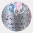Search for baby reveal party stickers Light blue