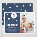Search for blue 1st birthday invitations Balloon