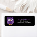 Search for night owl return address labels Halloween