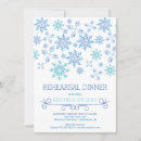 Search for snowflakes rehearsal dinner invitations Winter
