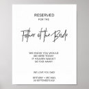 Search for reserved for father of bride wedding signs In loving memory