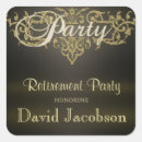 Search for retirement party stickers Gold