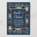 Search for mauve and navy wedding invitations Watercolor
