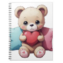 Search for teddy bear notebooks Heart