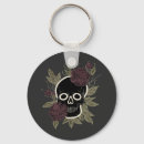 Search for skull roses key rings Gothic floral