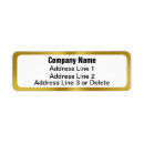 Search for gold black return address labels Corporate