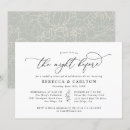 Search for the night before invitations Elegant calligraphy