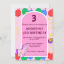 Search for unicorn 3rd birthday invitations Baby girl