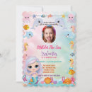 Search for ocean 1st birthday invitations Girl