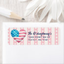 Search for 4th of july return address labels Red white and due