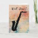 Search for music congratulations cards Saxophone