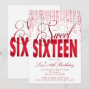Search for red and silver sweet 16 invitations For kids