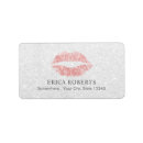 Search for gold lips return address labels Makeup artist