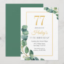 Search for 77th birthday invitations Elegant