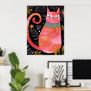 Search for pink cat posters Black