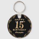 Search for fifteen key rings Happy birthday