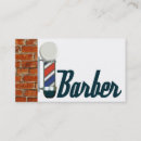 Search for barber pole business cards Red