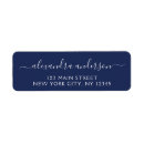 Search for navy save the date return address labels Modern